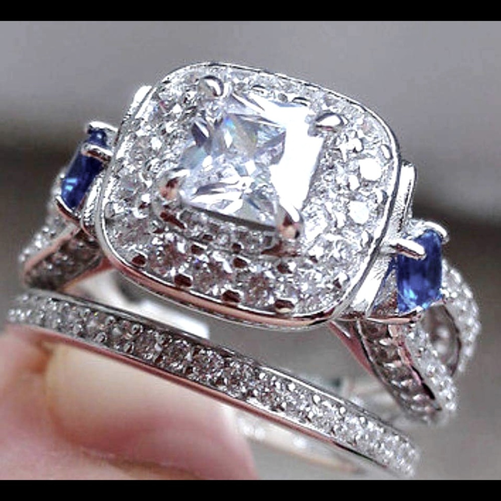 Women’s 2pc 2.45cts Engagement Wedding Ring Set